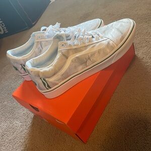 White and Green Sneakers